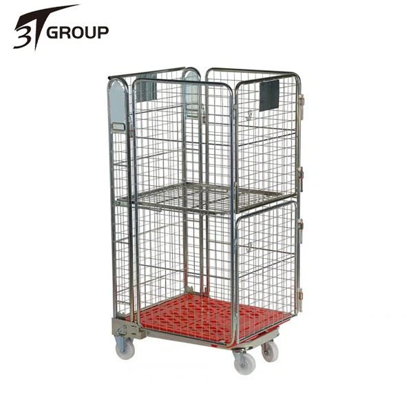 Stable Door 4 Sided Mesh Roll Cages with Plastic Base  factory